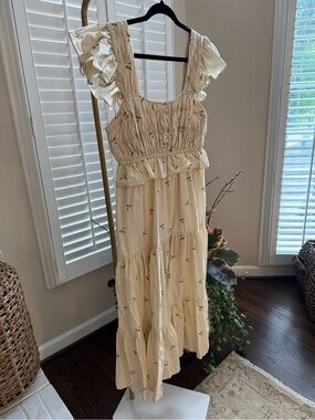 Tuckernuck o.p.t Alana  embroidered Midi Dress